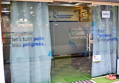Clinic Exterior Entrance at PAL Physiotherapy Madhapur